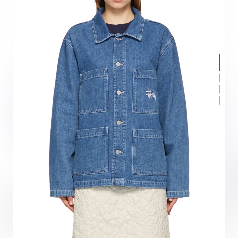 Stussy Men Denim Chore Jacket - Medium
